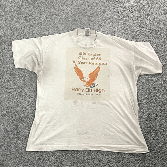 Vintage Single Stitch T Shirt Men's Short Sleeve High School Reunion 90s XL - Picture 1 of 7